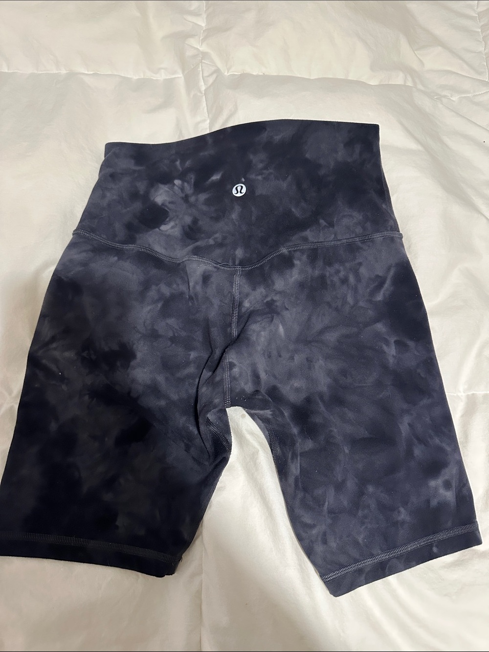 lululemon athletica High-Rise Black Tie-Dye Bike Shorts